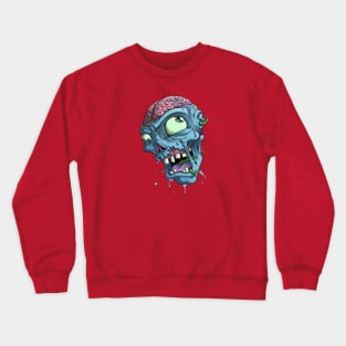 Zombie Head Graphic Crewneck Sweatshirt